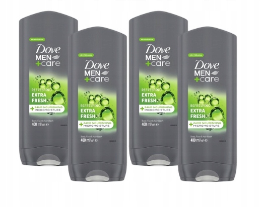 Dove Men Extra Fresh Żel pod prysznic męski 4x400ml