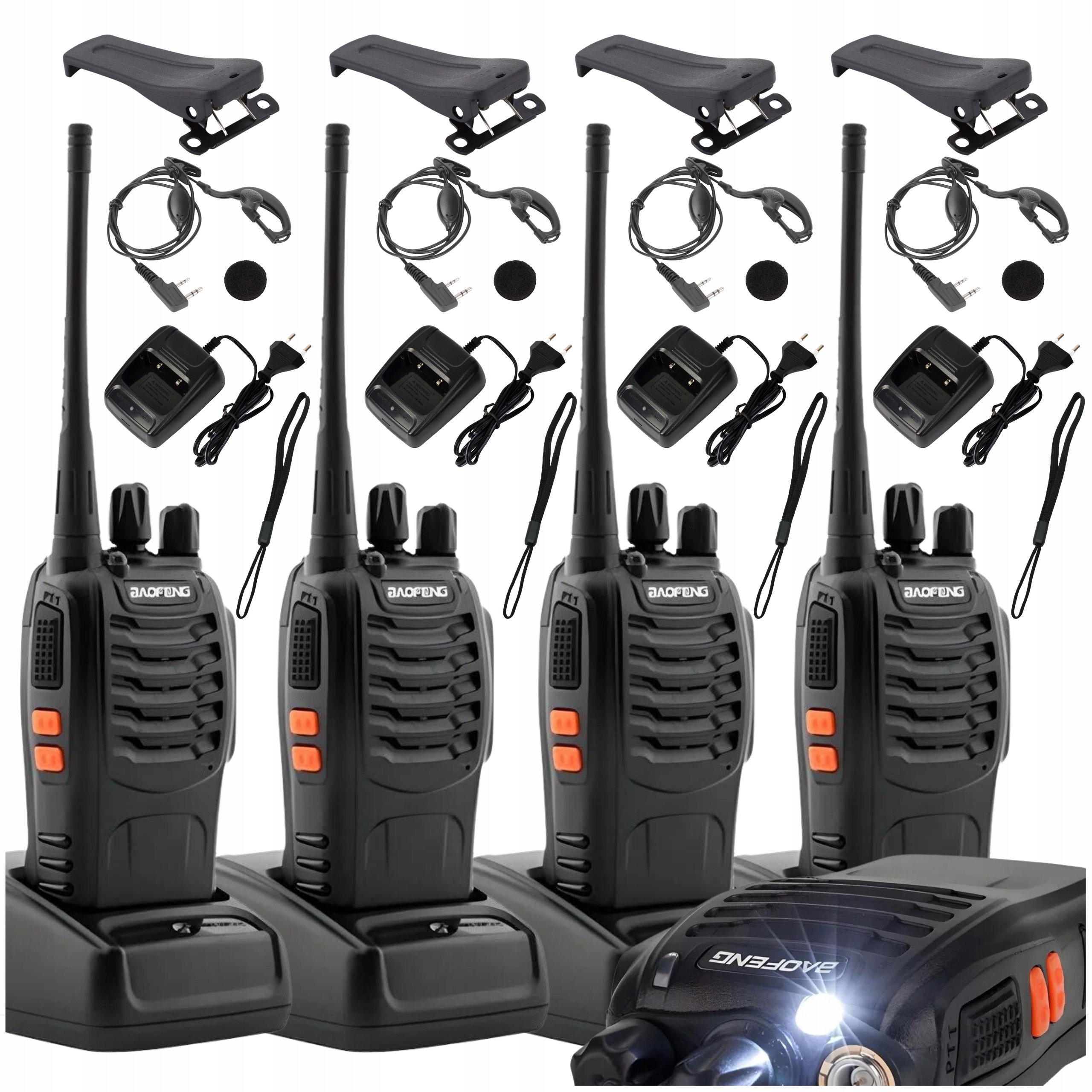 4x Baofeng BF-888s Krótkofalówka DUŻA MOC I ZASIĘG