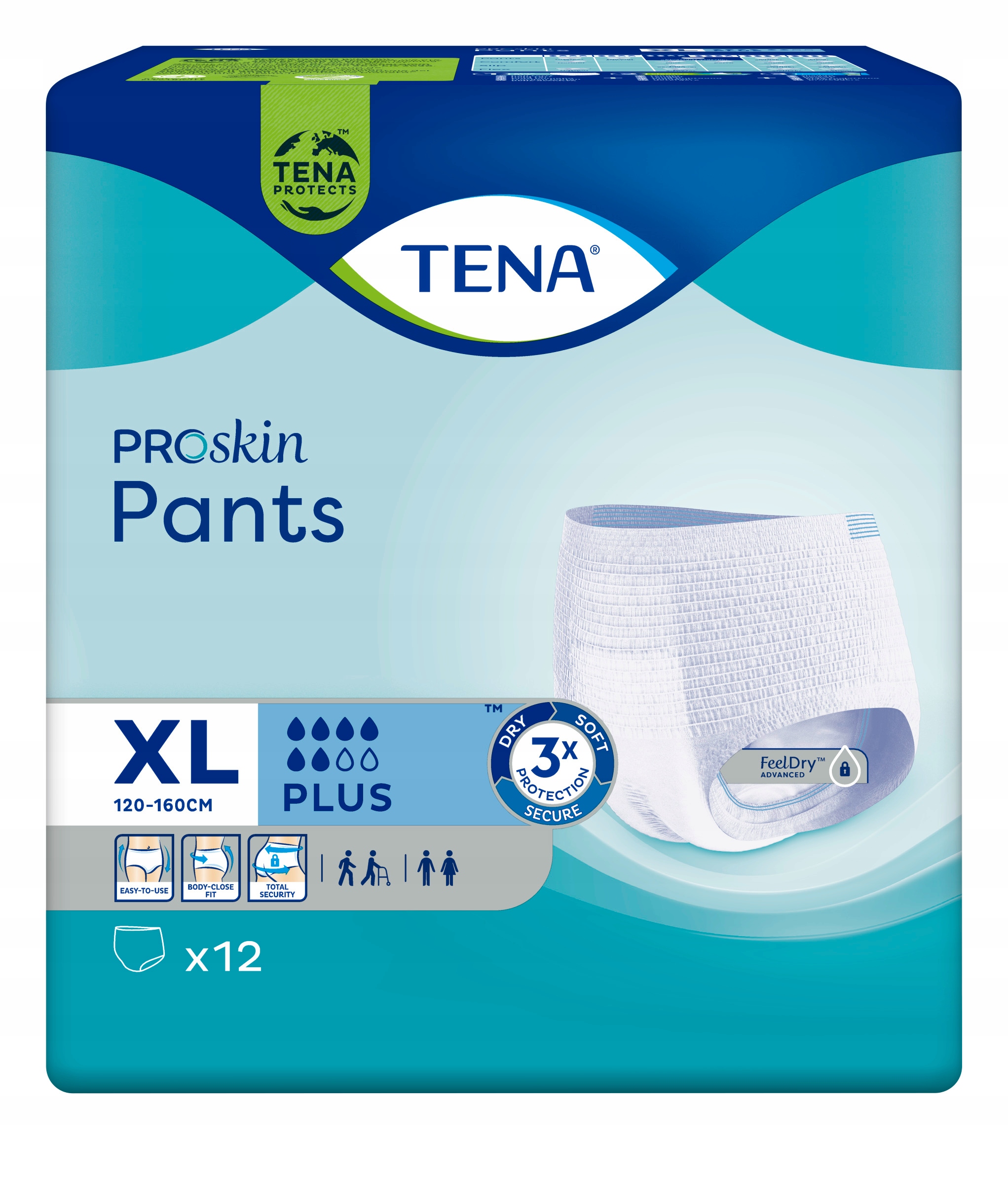 

Majtki chłonne Tena Pants Plus XL 12 szt