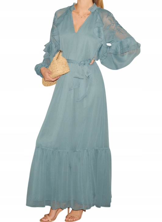 Šaty maxi s dlouhým rukávem Next R42