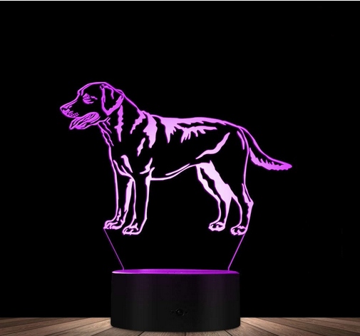 LAMPKA NOCNA 3D LED PIES LABRADOR DOG LAMPA 16 KOLORÓW + PILOT Marka moXomi