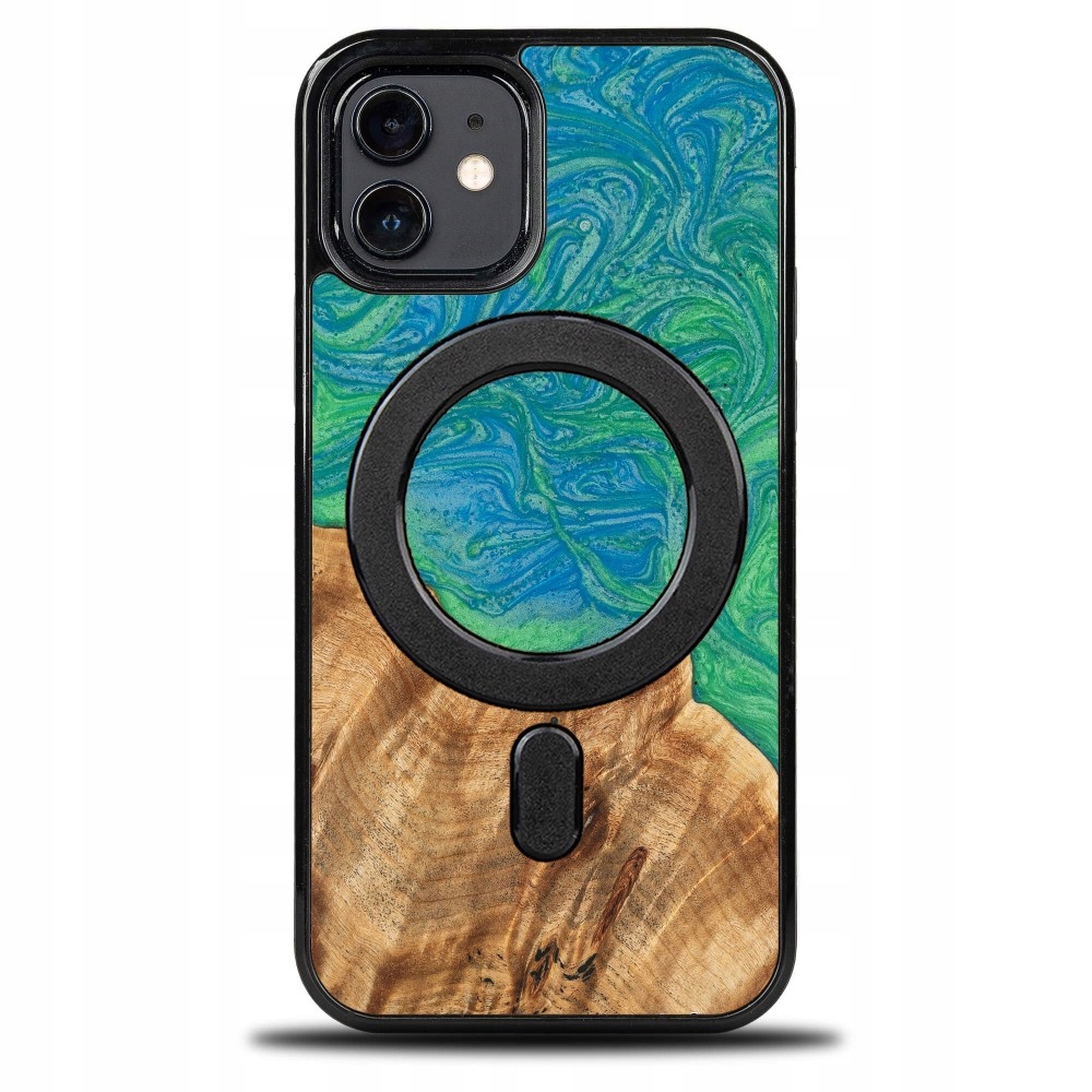 Pouzdro Bewood Unikátní pro iPhone 12 12 Pro Neonové Tokio s MagSafe