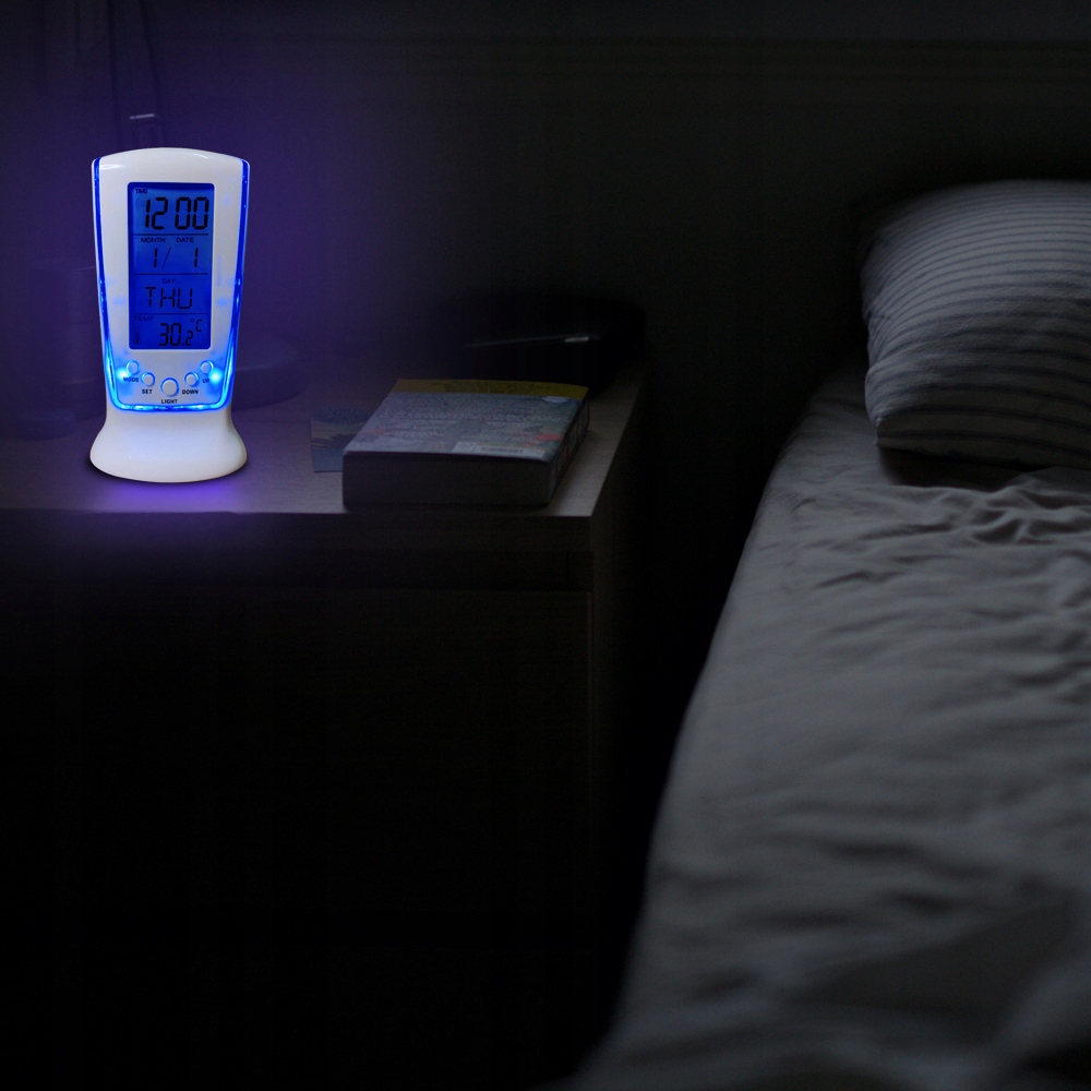 STACJA POGODY TERMOMETR BUDZIK ELEKTRONICZNY LED Kod producenta PODŚWIETLENIE POGODOWA NA BIURKO ZEGAR