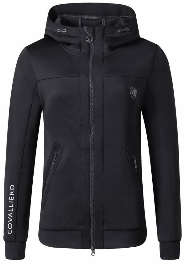 Sportowa bluza z kapturem lekka kurtka Hoodie Jacket Covalliero czarna M/38