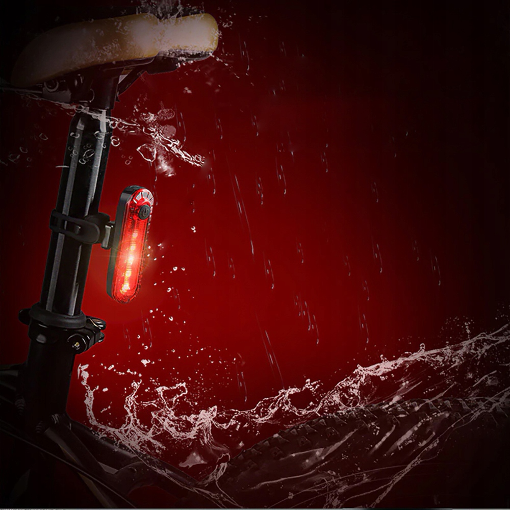 LAMPKA ROWEROWA TYLNA LED USB OŚWIETLENIE NA ROWER Strumień świetlny 50 lm