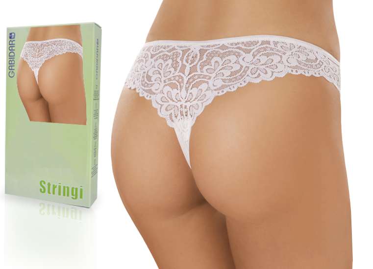 

stringi damskie Gabidar 45 Bawełna , Białe , S