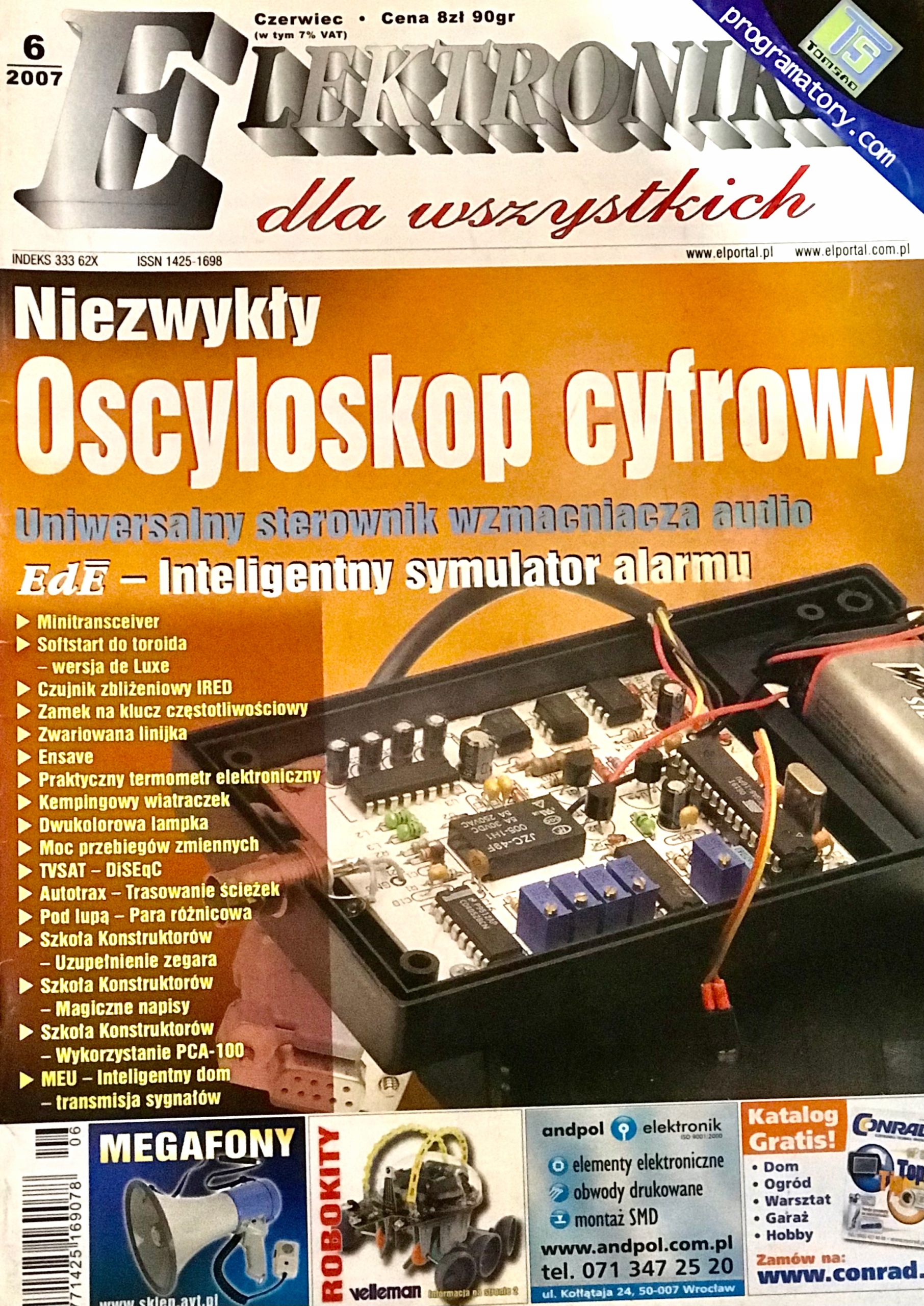 6/2007 ELEKTRONIKA OSCYLOSKOP CYFROWY WZMACNIACZ