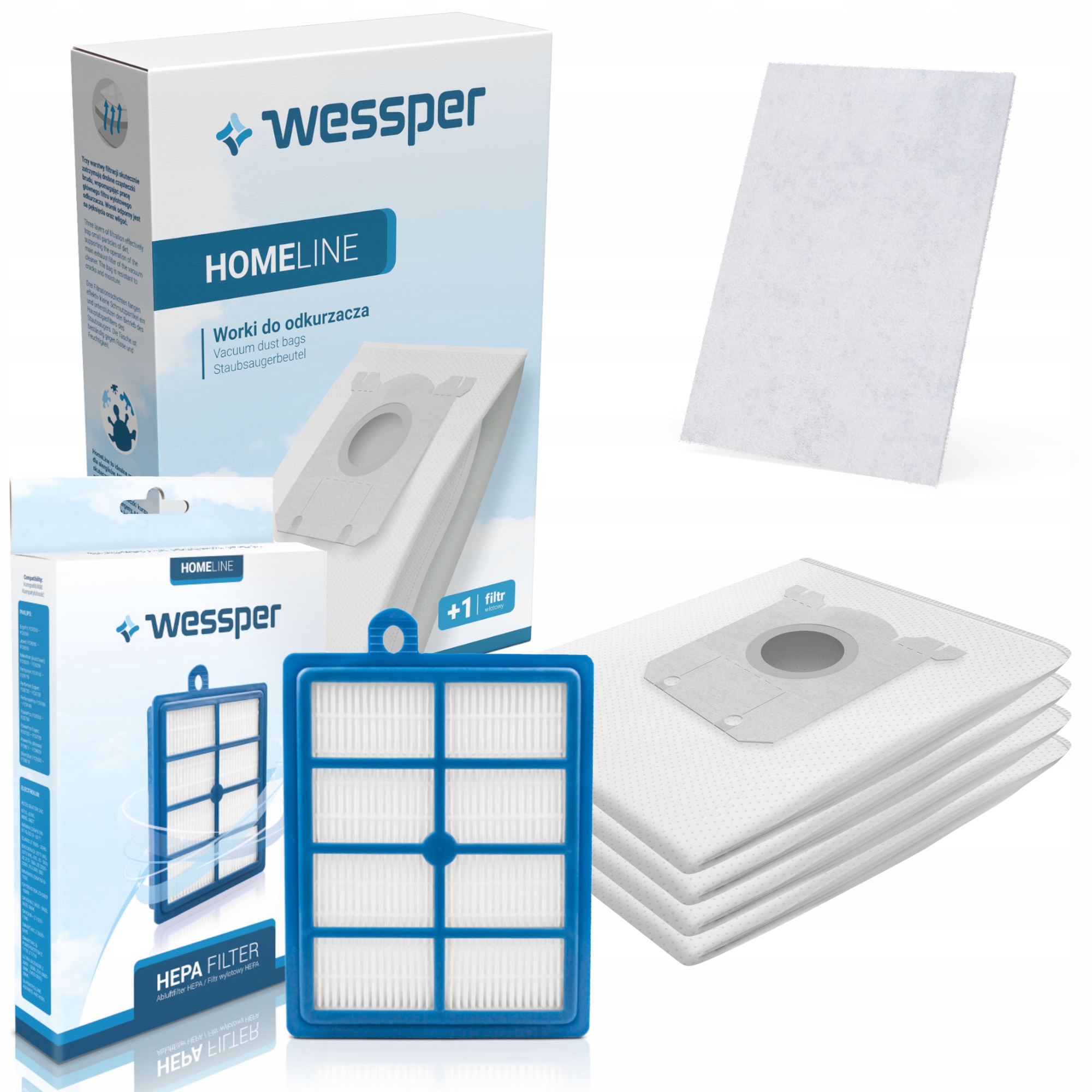 

4x Worki Electrolux zamiennik S-Bag filtr Hepa