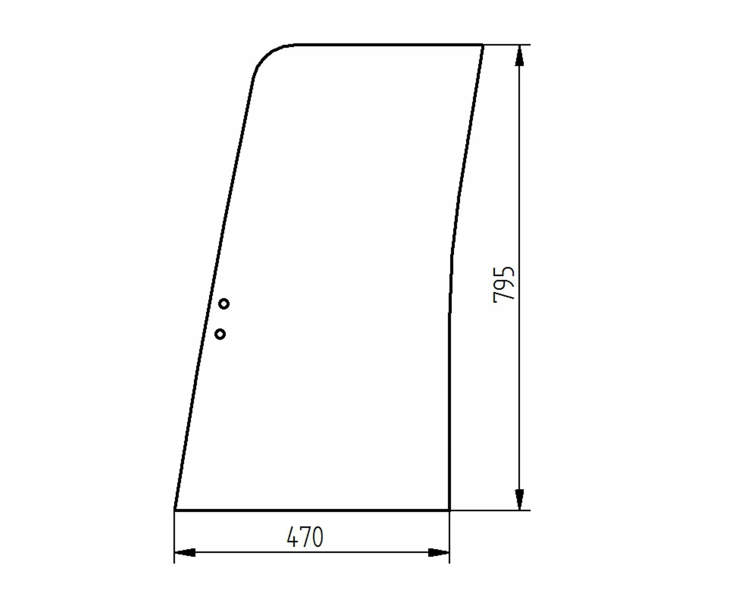 sklo bagr Cat dveře horní přední 334-6525