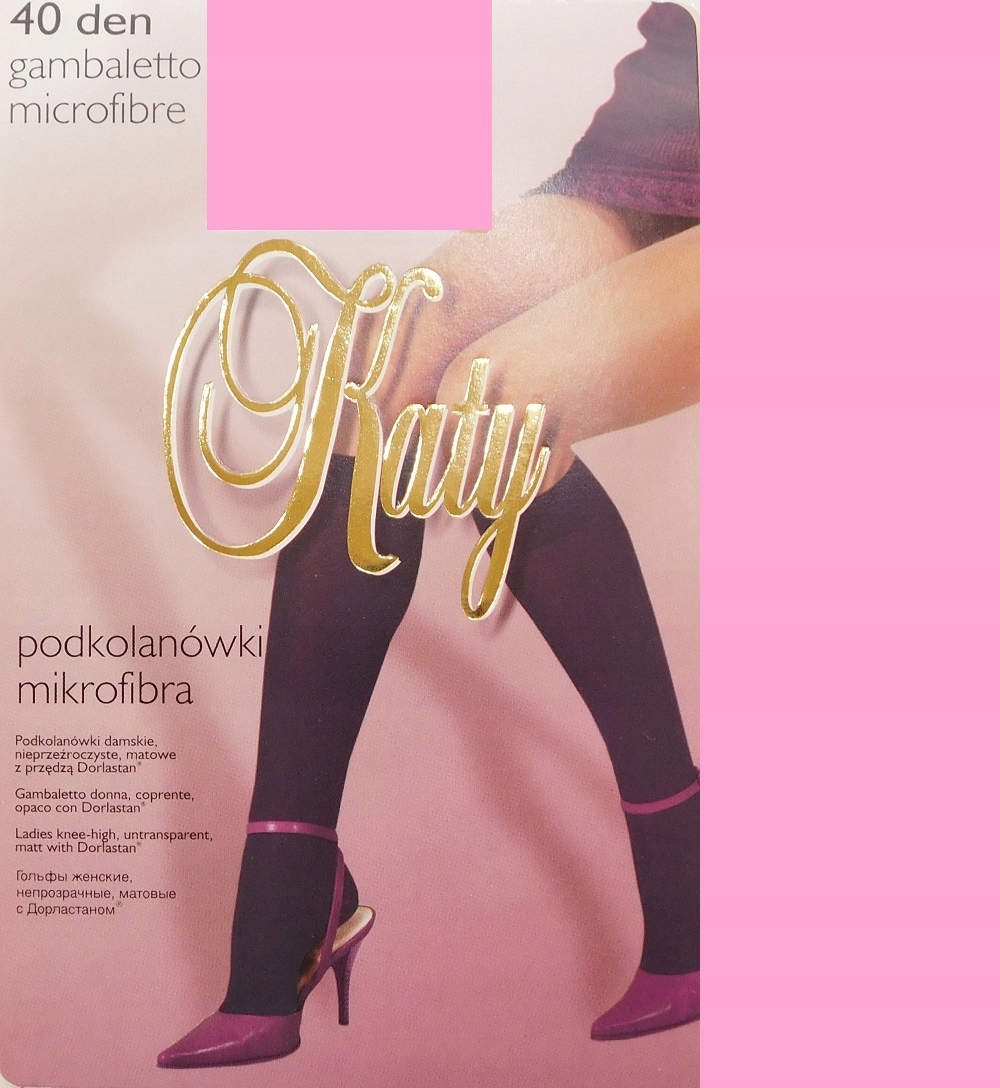 

Katy 40den podkolanówki z mikrofibry rosa
