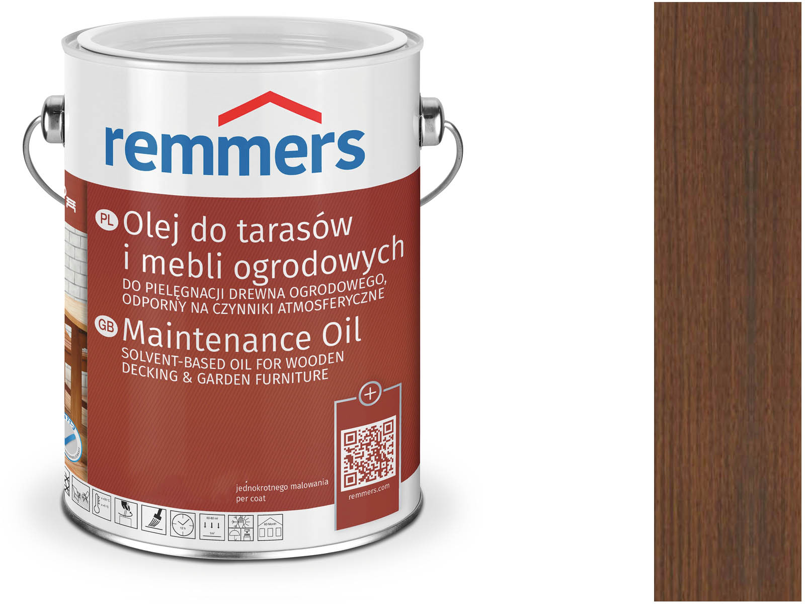 

Remmers Pflege-ol olejowania tarasu Orzech 100ml