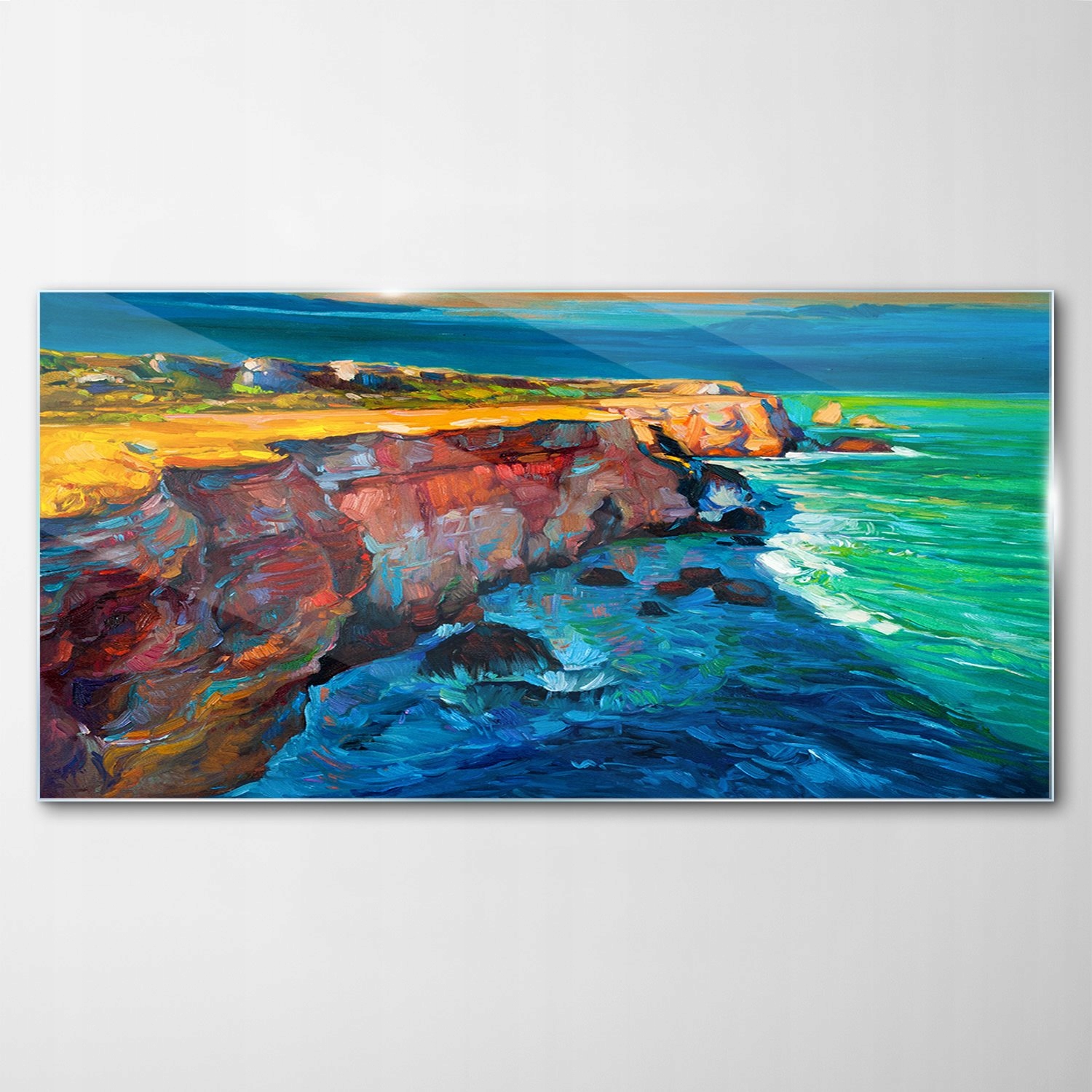 Tvrdený sklenený obraz Útes oceán more 120x60