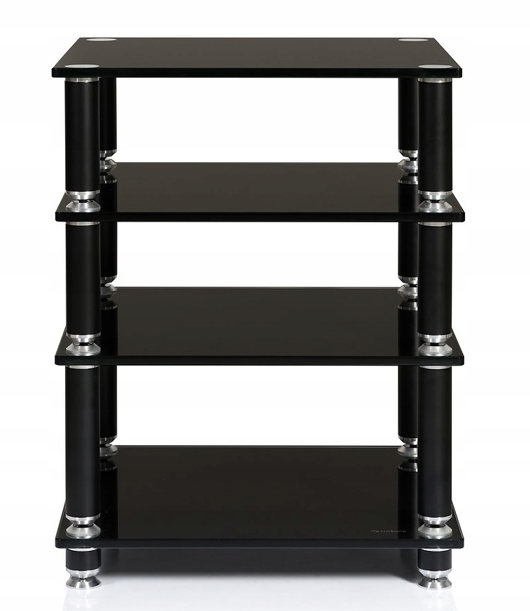 NORSTONE STABBL HIFI PIĘKNY, CZARNY PROFESJONALY STOLIK AV, HARTOWANE SZKŁO Marka Norstone