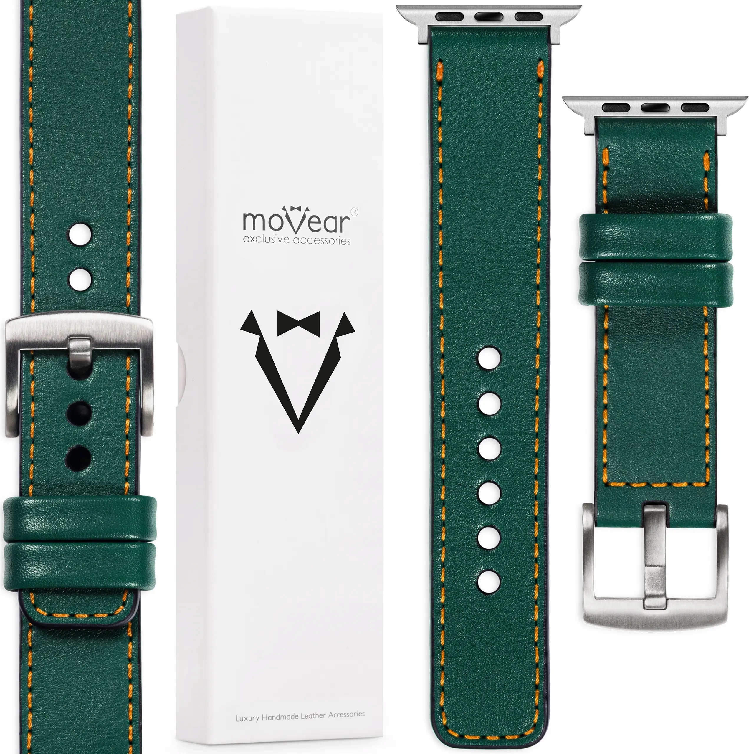 Kožený řemínek pro Apple Watch Ultra 10 9 8 7 6 5 Se Polský