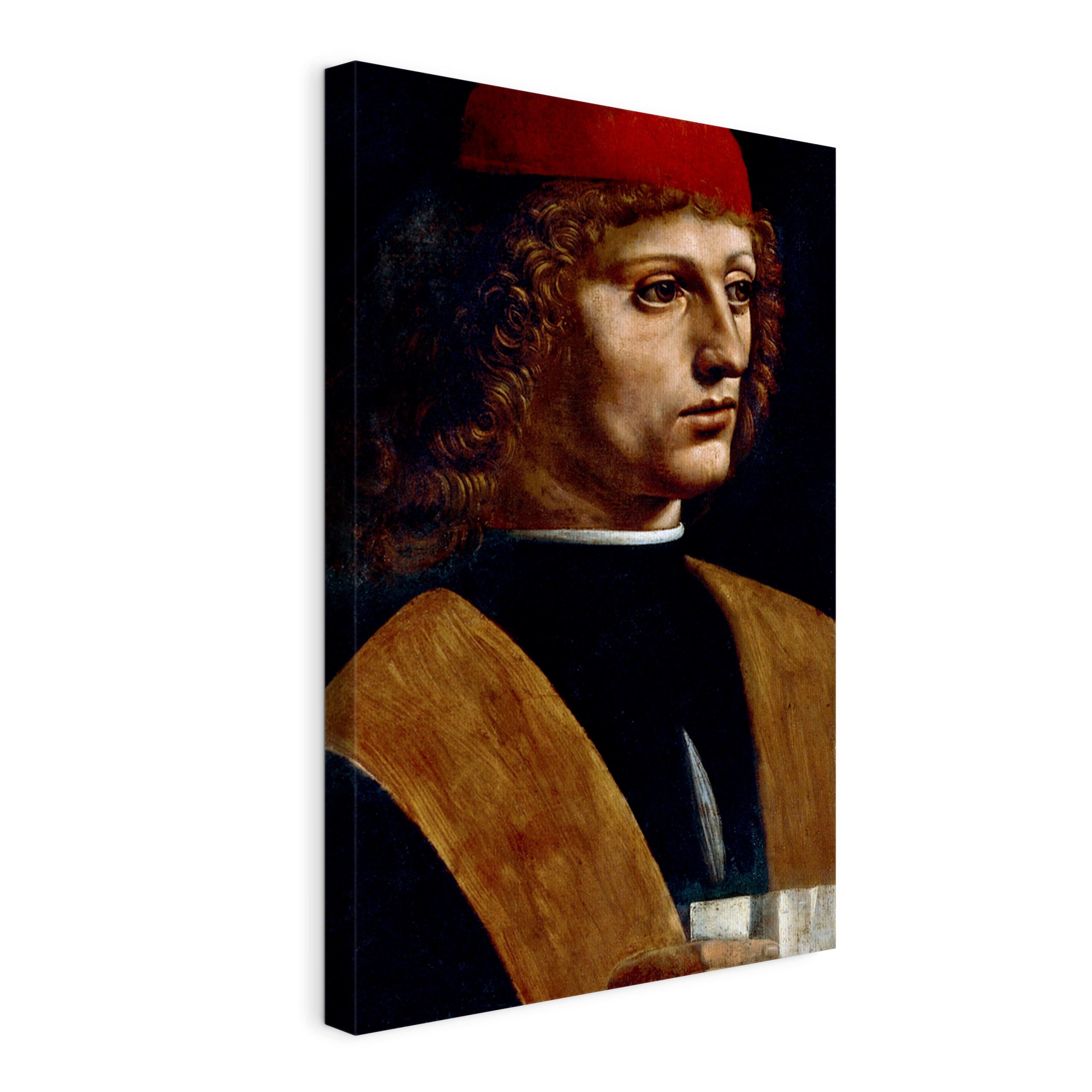 Obraz na plátně Leonardo da Vinci Portrét hudebníka 60x90 cm