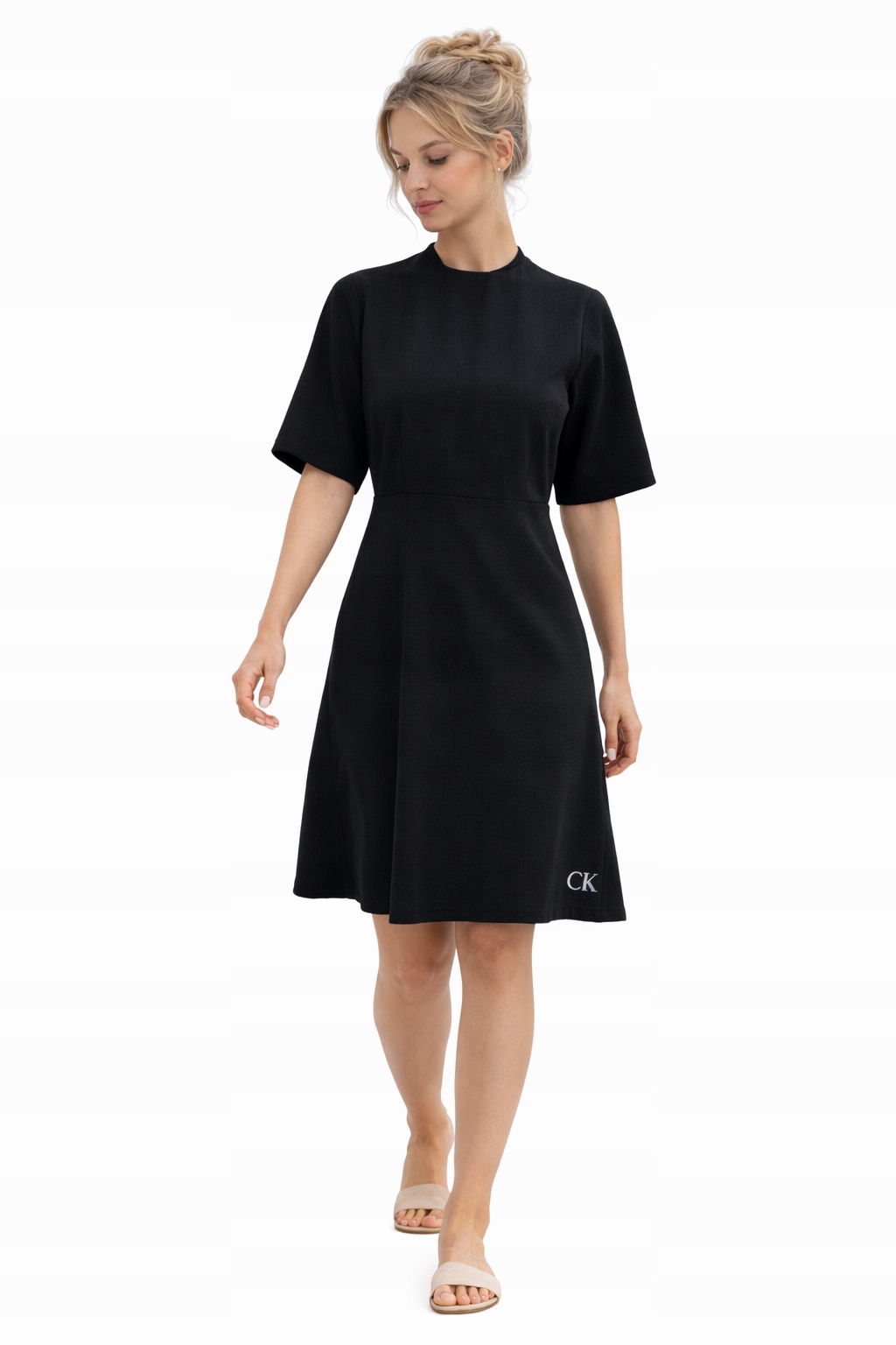 Calvin Klein Jeans Černé Šaty S Krátkým Rukávem S I1B