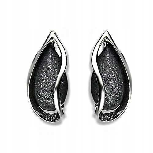 Stříbrné Klipy Stříbrná Brokátová Hmota K438 Stříbro 925