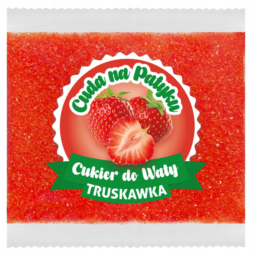 

Cukier do waty cukrowej kolorowy 100 g Truskawkowy