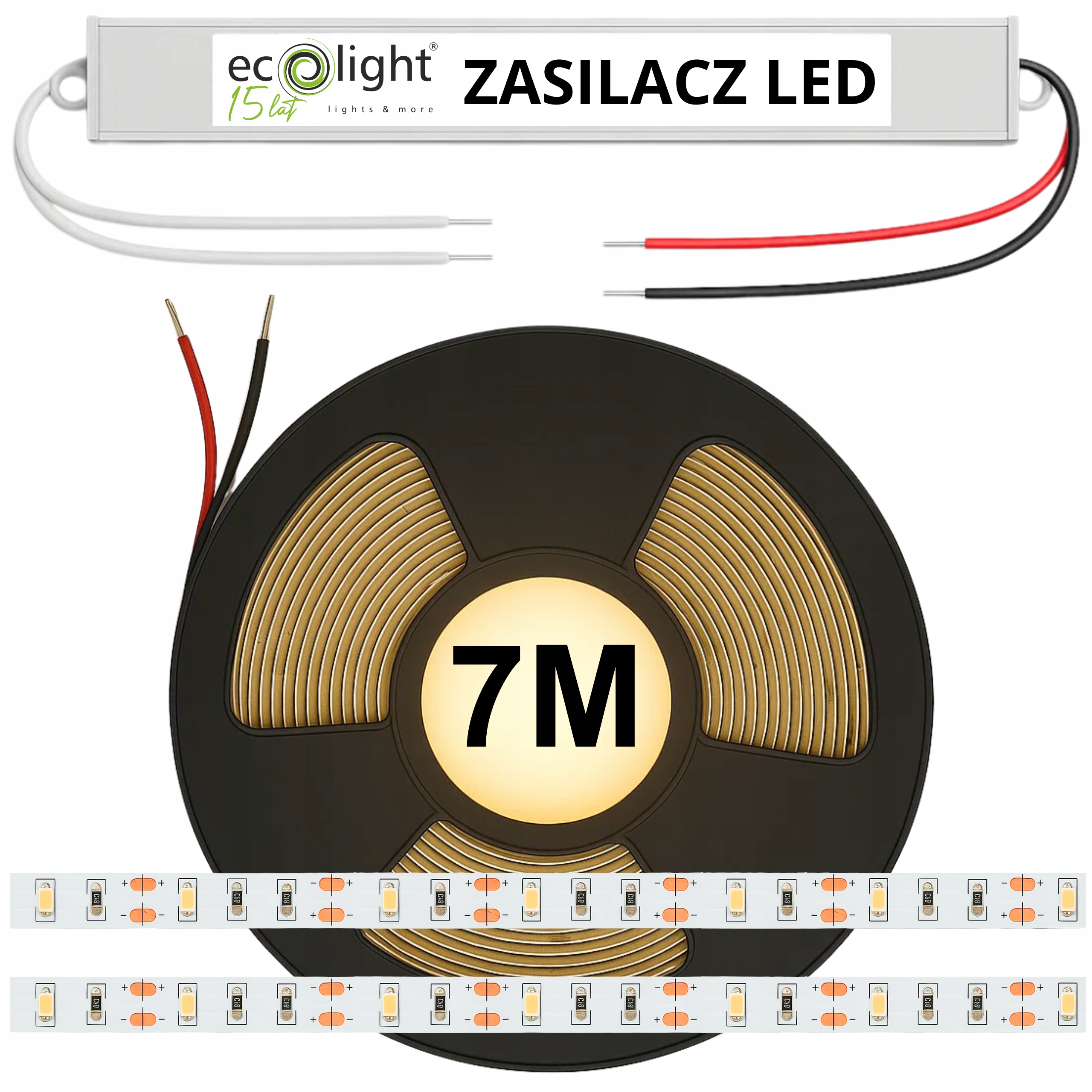 Set 7M Led pásek bílý teplý Smd 2835 pásek 12V IP20 Premium