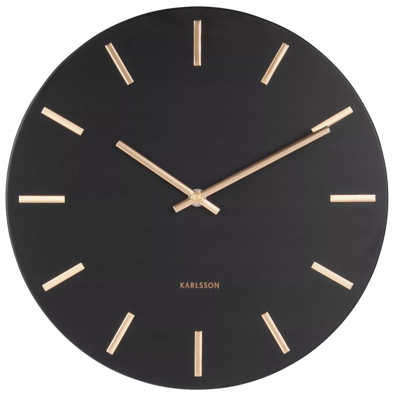 Nástěnné hodiny černé kovové, moderní, na stěnu do obývacího pokoje, kanceláře Charm