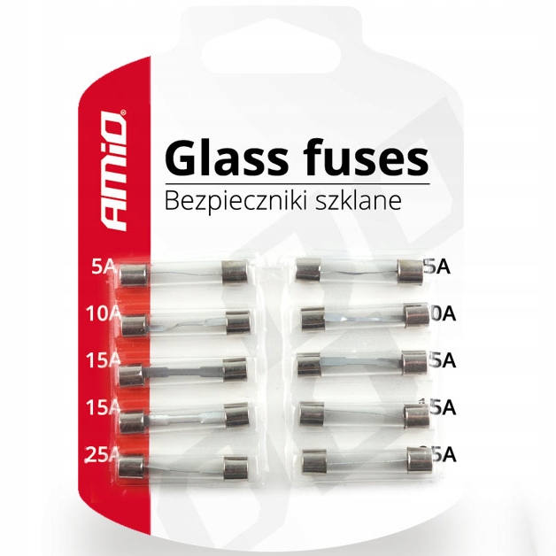 

Bezpieczniki Topikowe Szklane Rurkowe 30x6mm 10szt