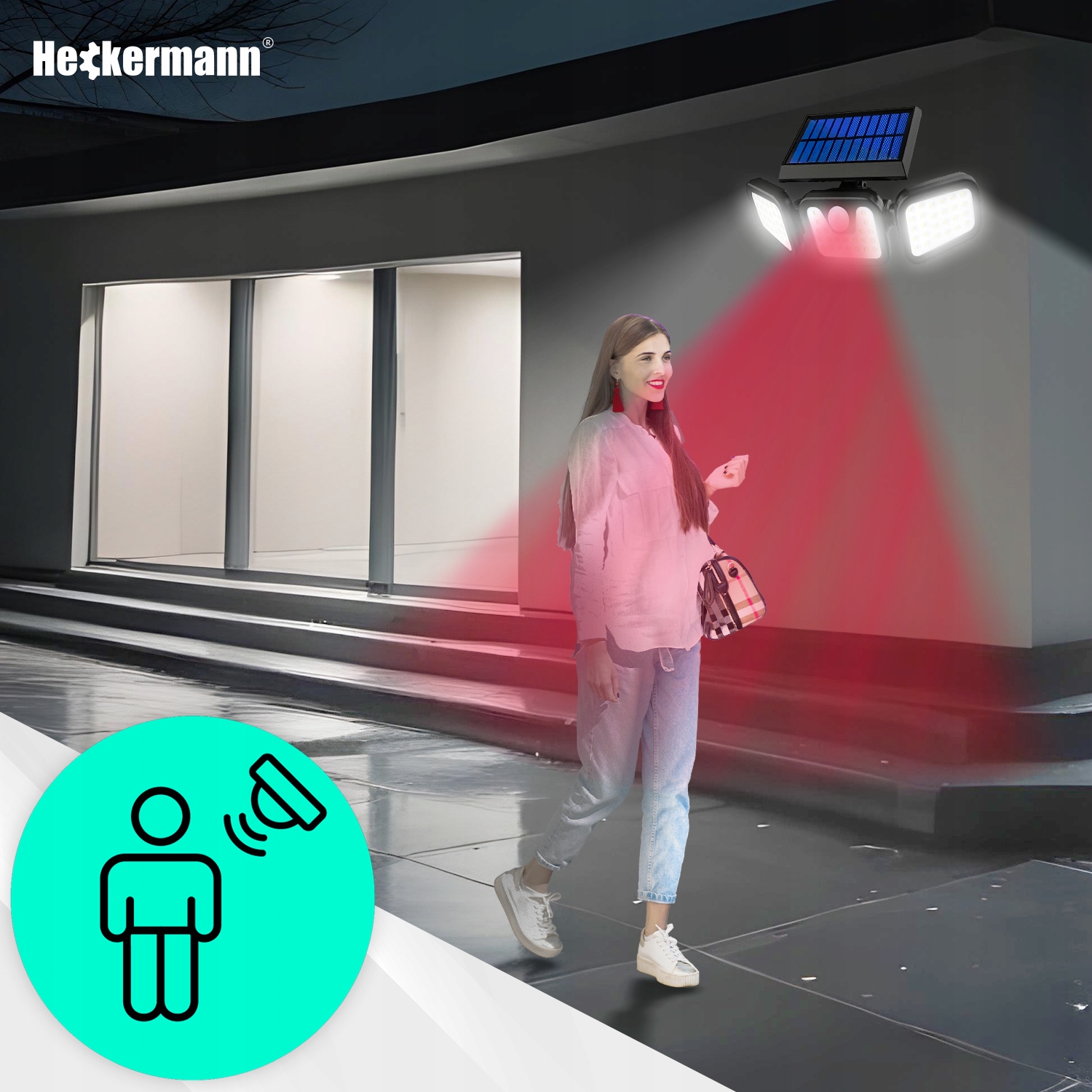 LAMPA SOLARNA OGRODOWA ULICZNA ZEWNĘTRZNA LED Z CZUJNIKIEM RUCHU ZMIERZCHU Stan opakowania oryginalne