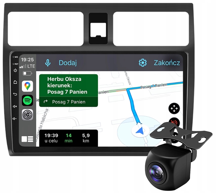 Suzuki Swift 2004-2010 Rádio Navigace Android Auto Apple Carplay Kamera