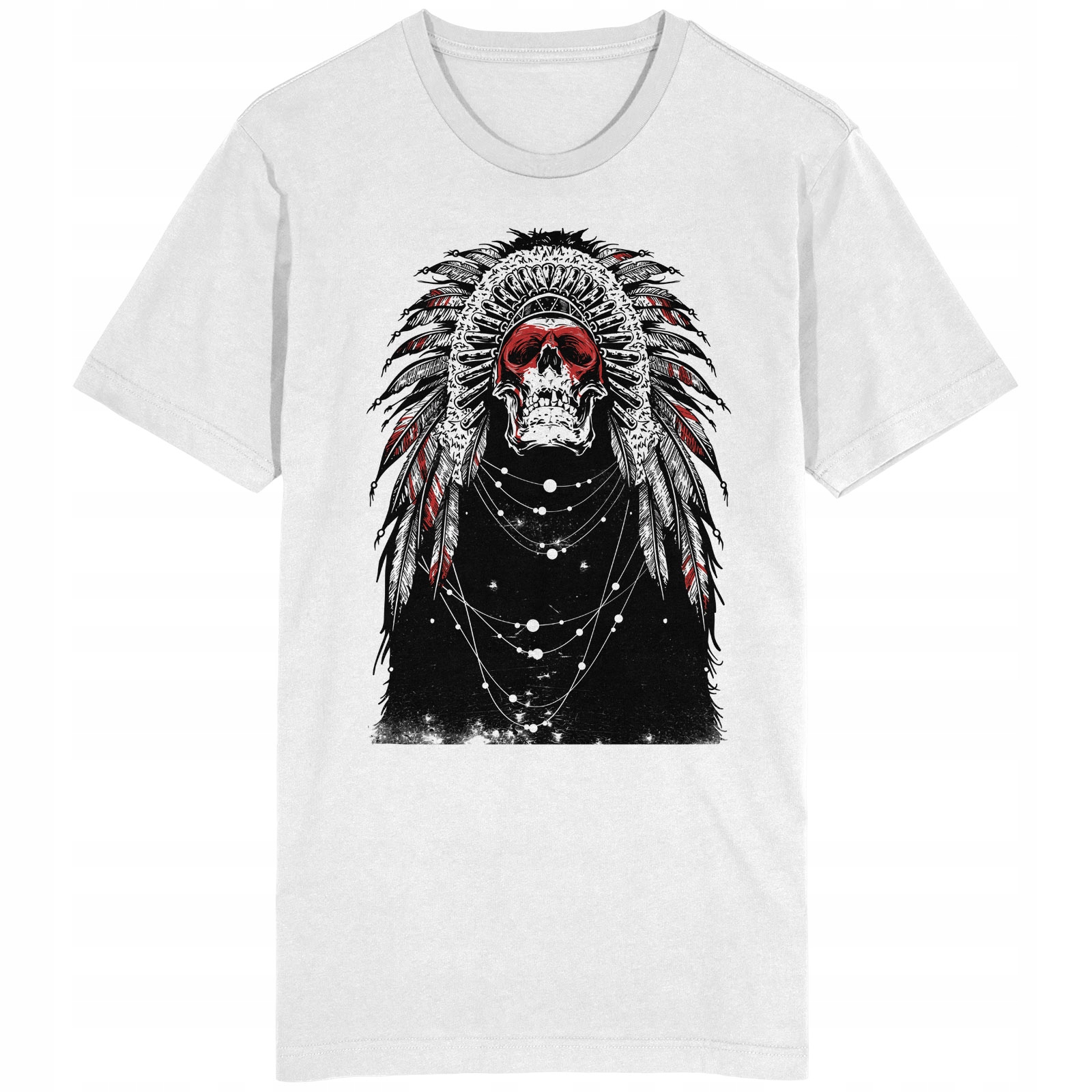 

Indianin Czaszka Koszulka Pióropusz Indiański Wódz