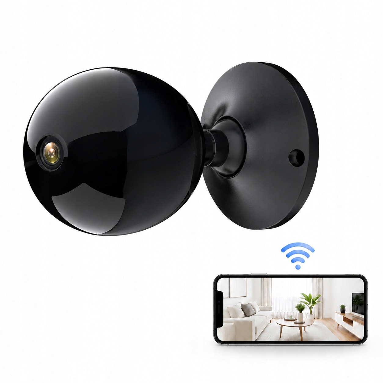 Mini bezdrátová špionážní kamera na baterie Magnet Full Hd 1080p WiFi