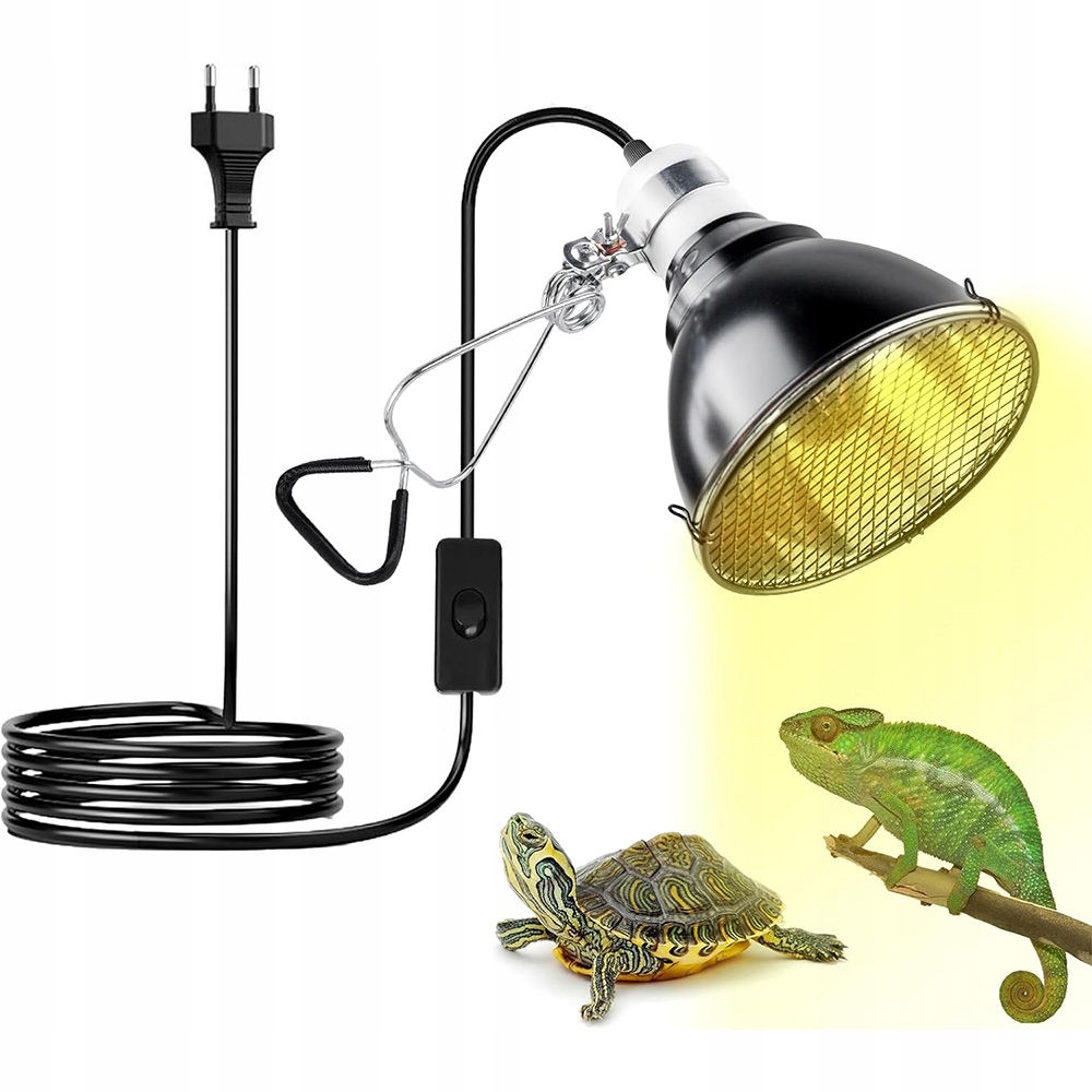 Topná Lampa Do Terária Želv Agamy Držák 360 Vypínač 1.5 M