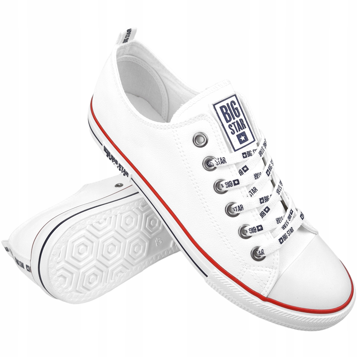 Męskie trampki białe Big Star ekoskóra KK174046 43 Rozmiar 43