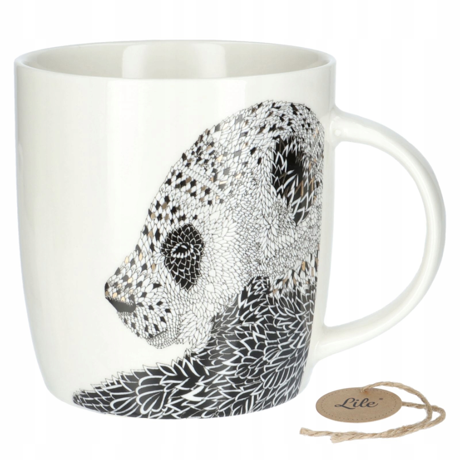 

Kubek z nadrukiem do kawy duży z uchwytem panda