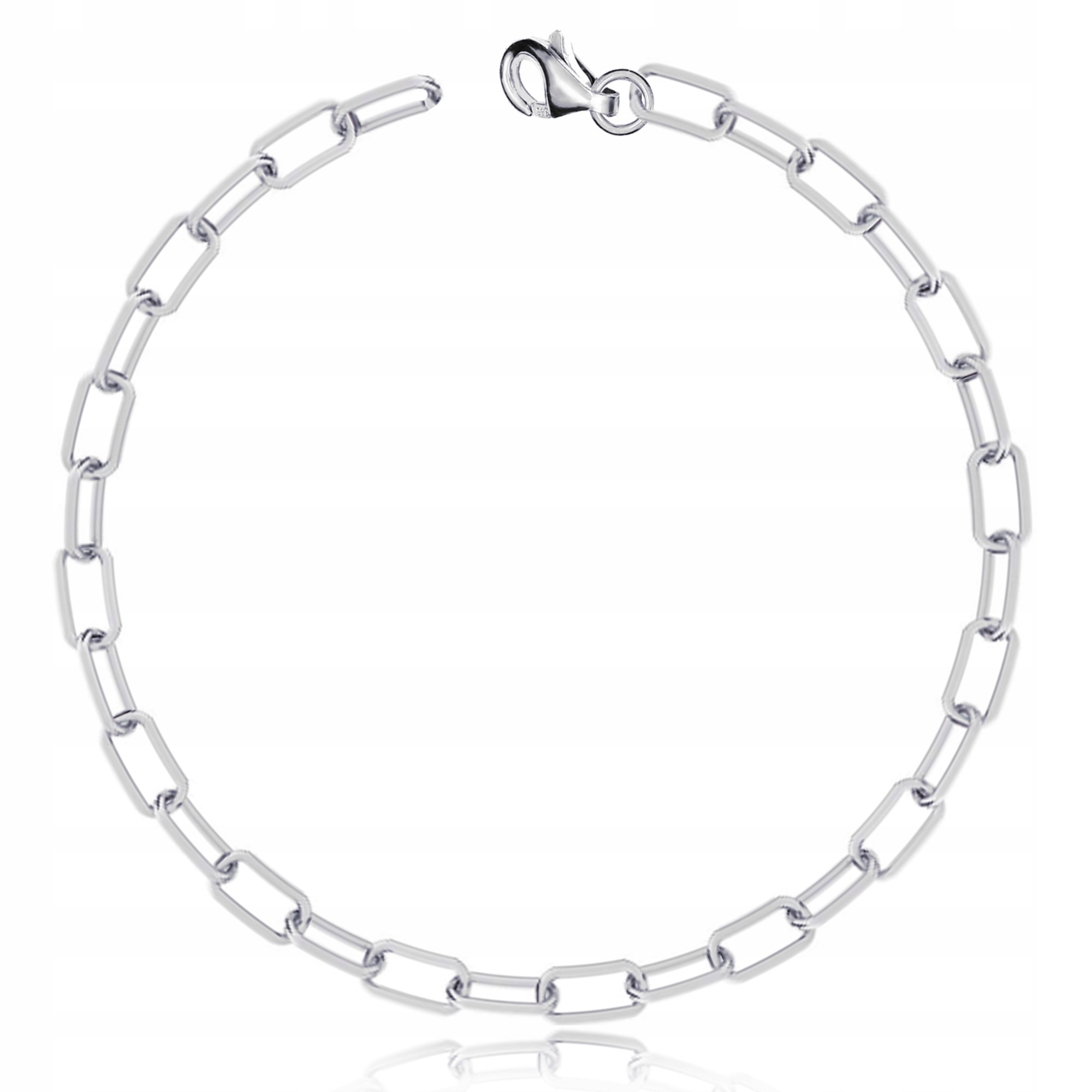 Stříbrný Náramek Řetízek Řetízek Velký Ankr Oválný stříbro 925