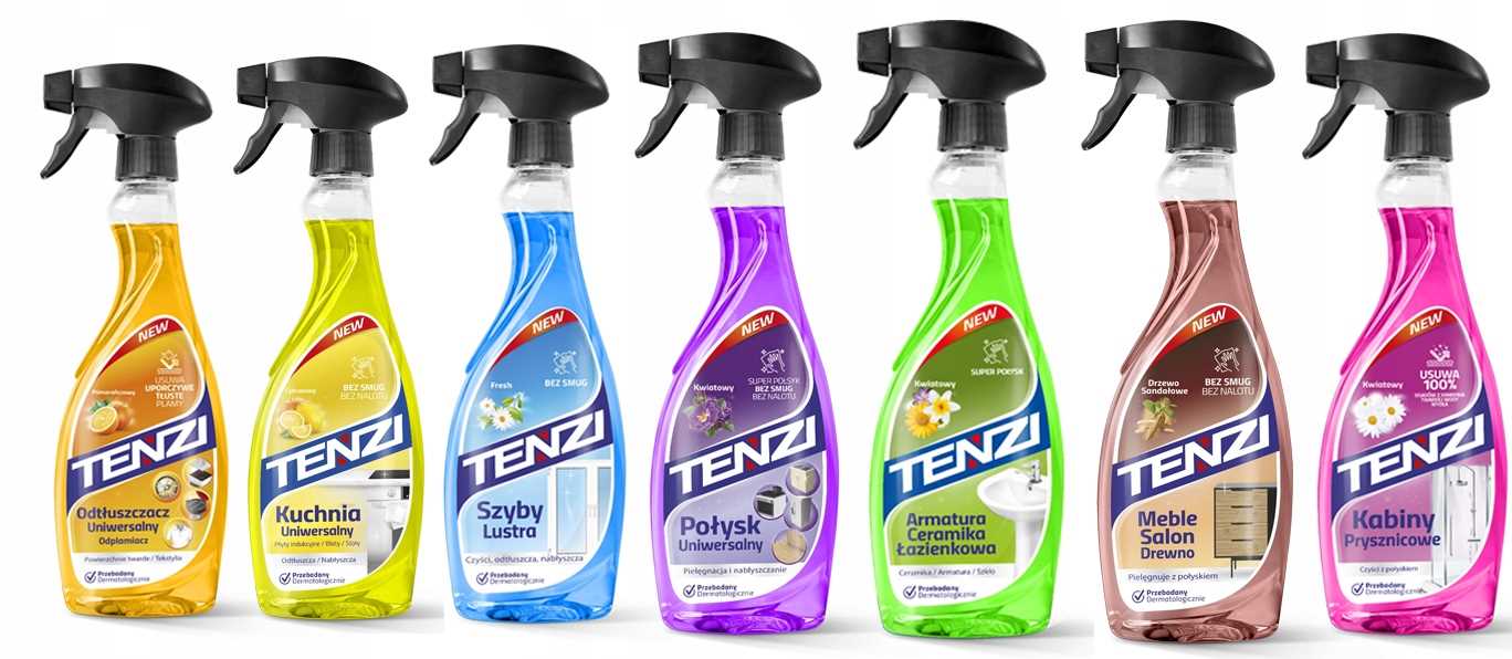 Levně Sada Tenzi Home Pro 7 Čisticích Prostředků Pro Domácnost Kuchyně Koupelna Sklo