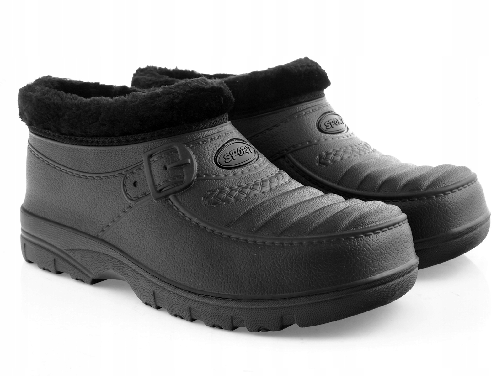 Krótkie kalosze piankowe ocieplane Czarne 43 Rozmiar 43