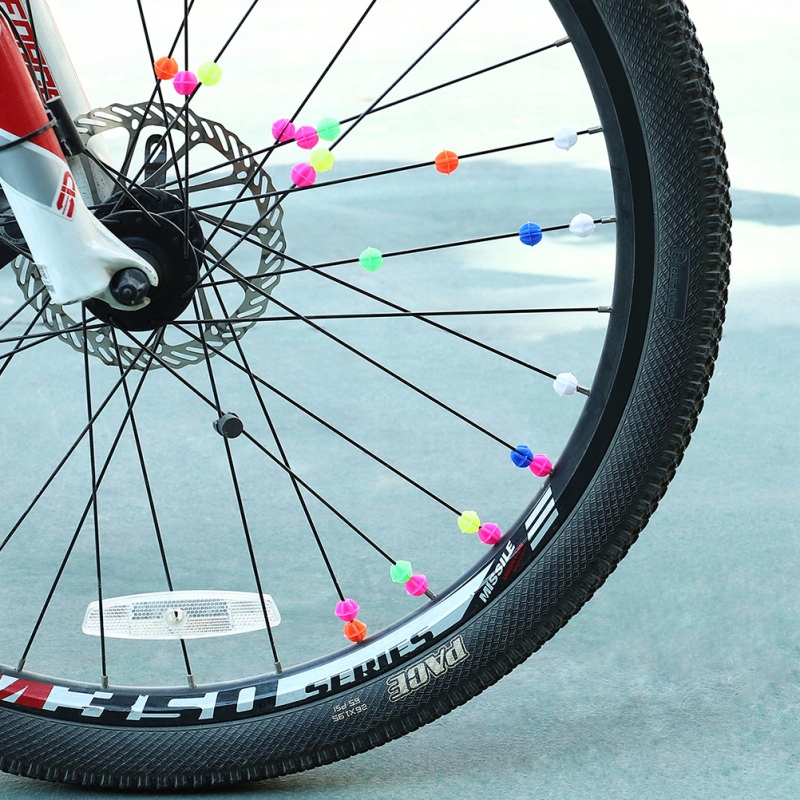 KORALIKI NA SZPRYCHY KOLOROWE ROWEROWE KOŁO 36 szt Model KOLOROWE