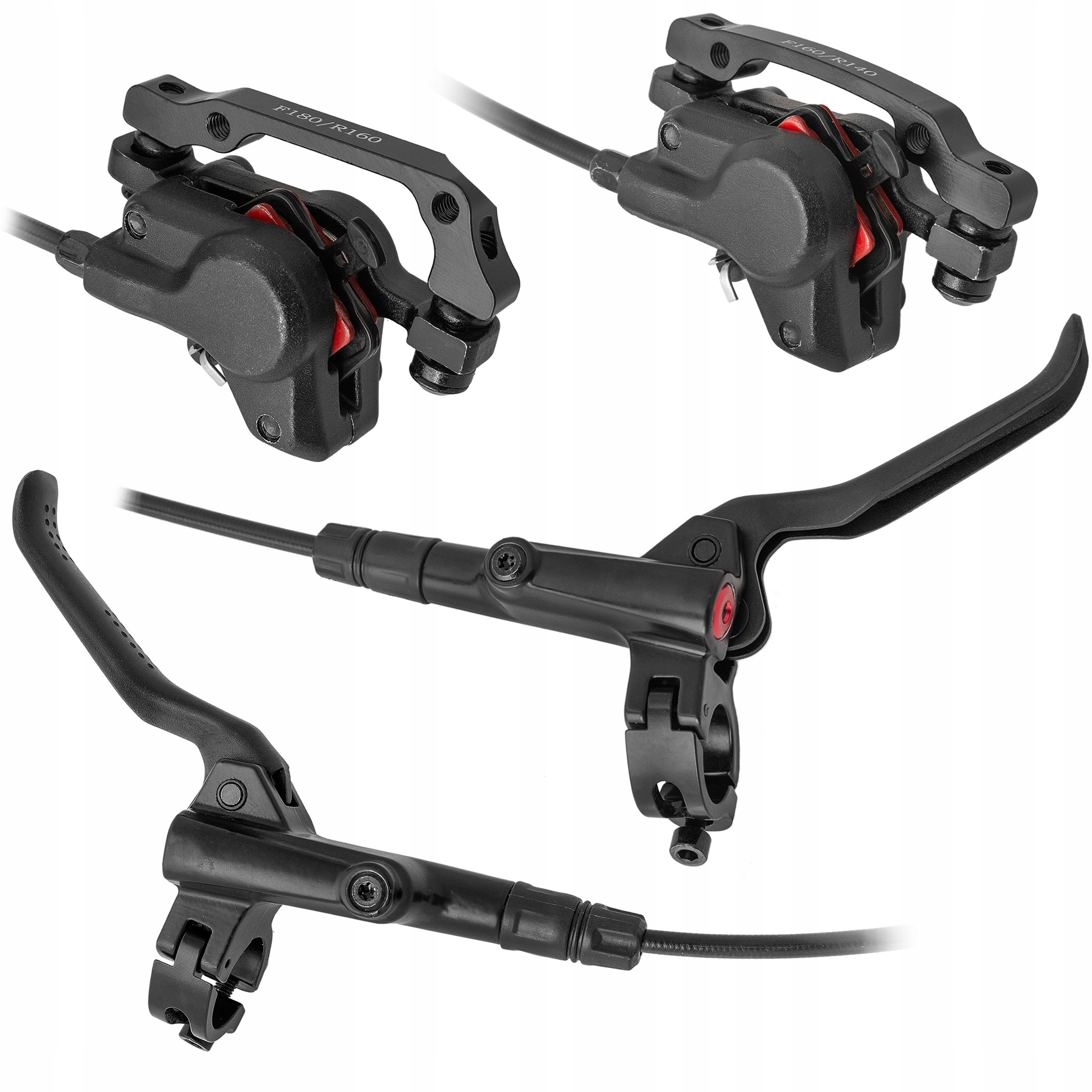 ZESTAW HAMULCÓW HYDRAULICZNYCH PRZÓD + TYŁ HAMULCE