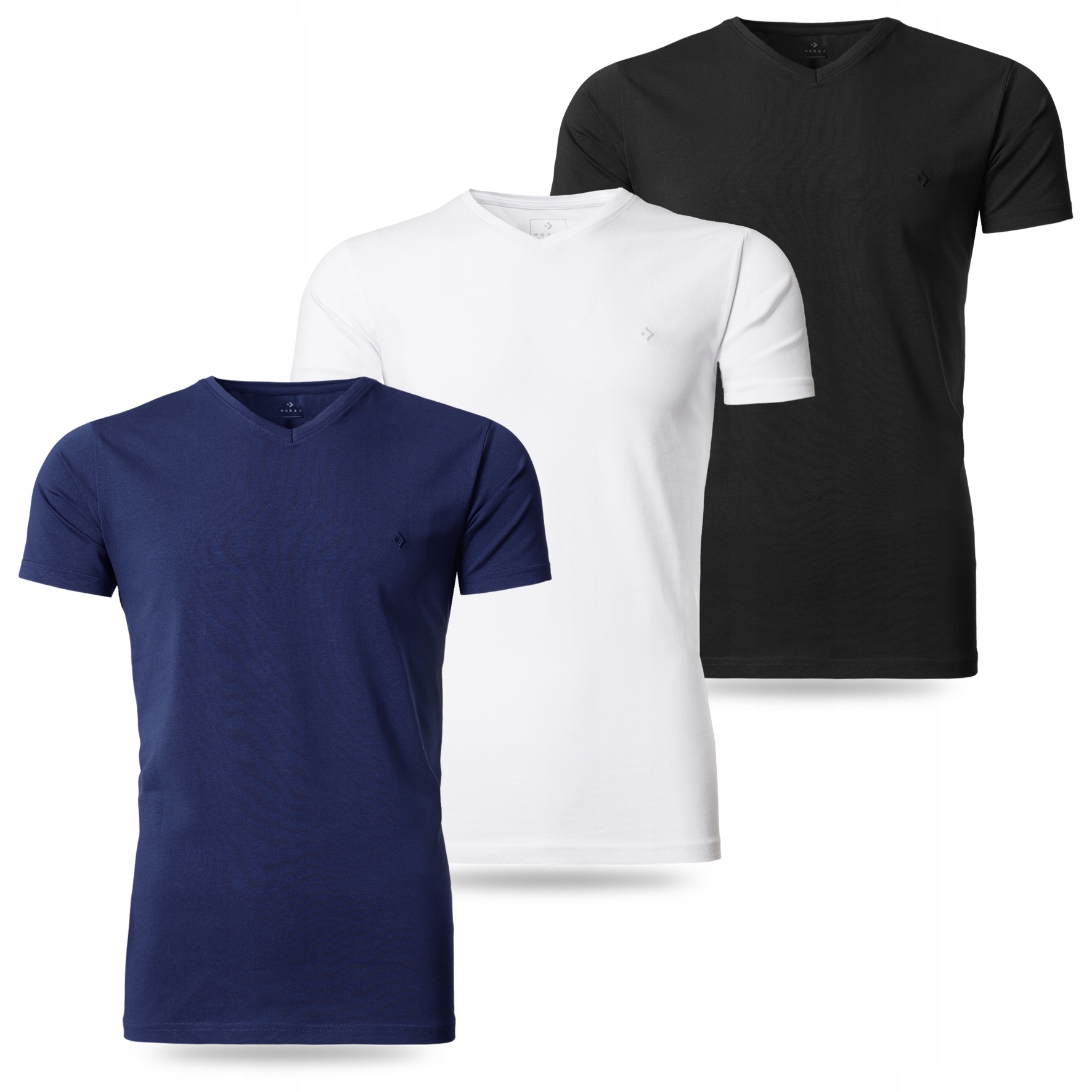 T-shirt Męski Zestaw Bawełniany Premium Moraj MIX Kolor 3-PAK S