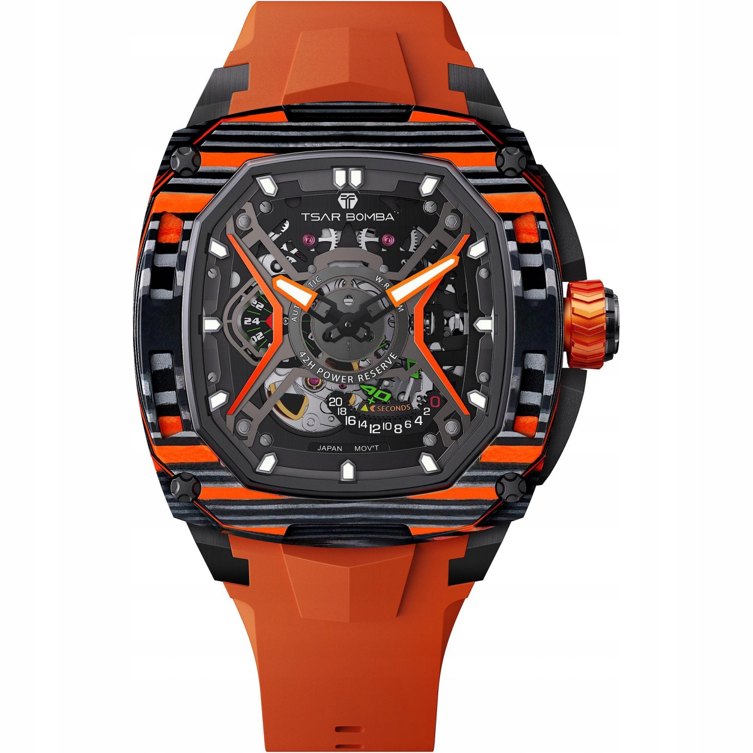 Pánské Hodinky Tsar Bomba TB8605-03 oranžové