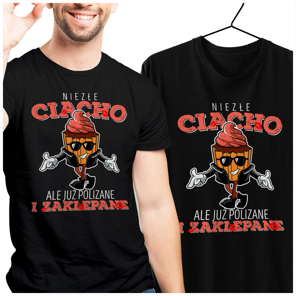 

Tshirt męski Ciastko Chłopak Mąż M