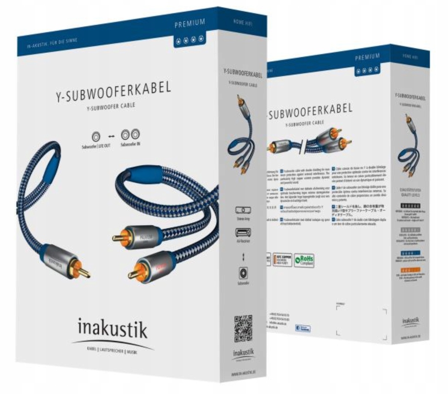 Kábel pre subwoofer 0040803 (rca 2xRCA) 3 m