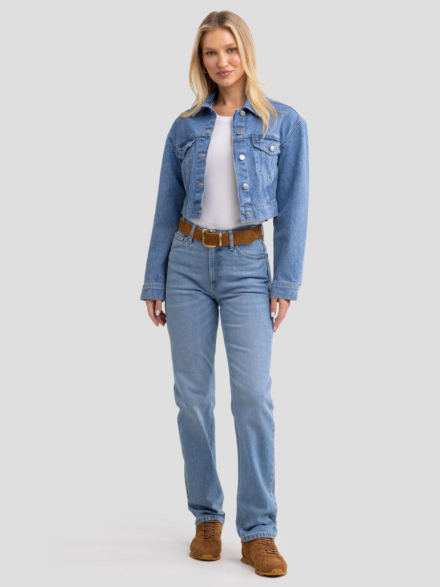 Big Star Dámská džínová bunda krátká modrá Maddie 175 M