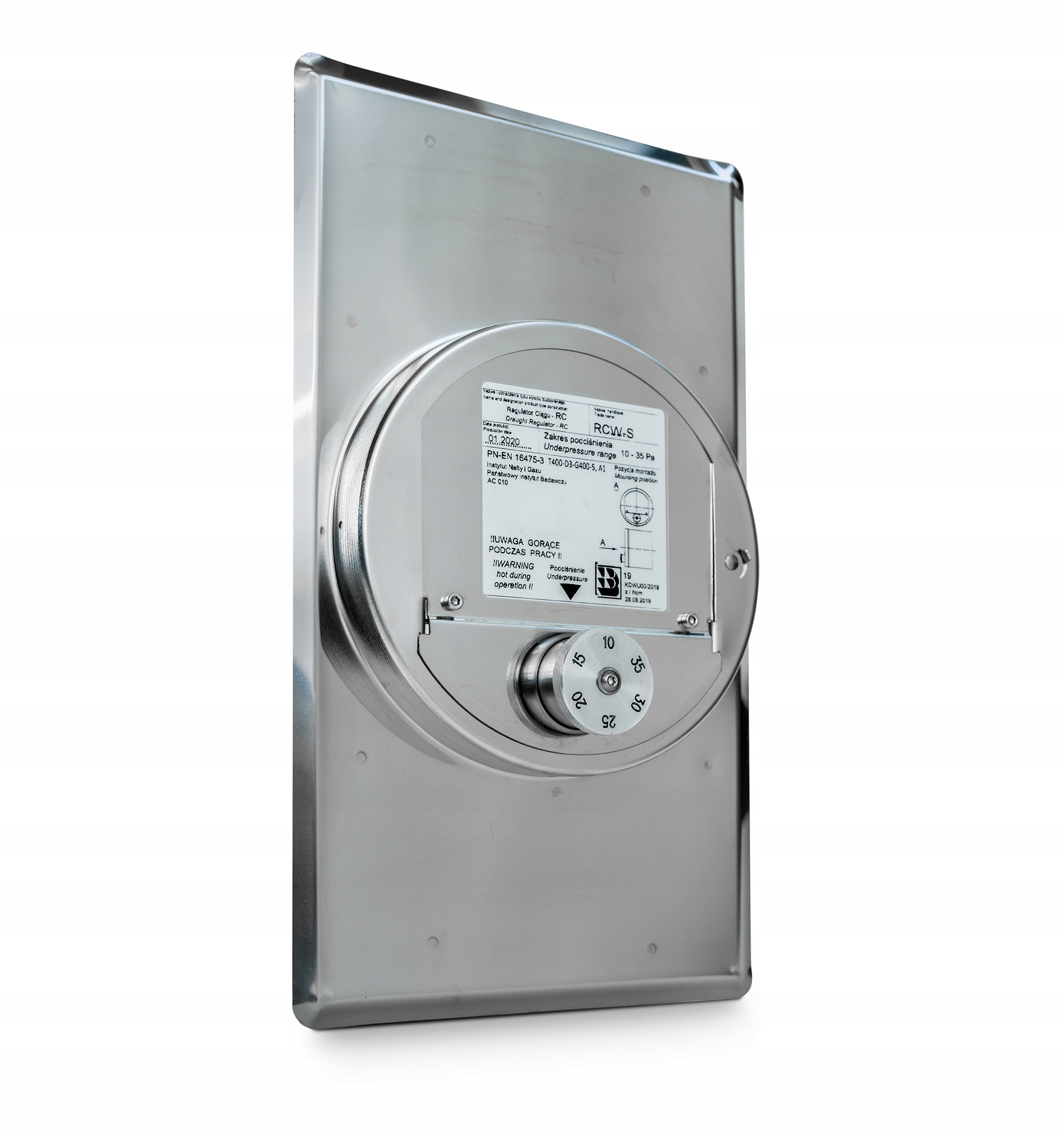 Regulátor komínového tahu pro čističku Rcw-s-ch