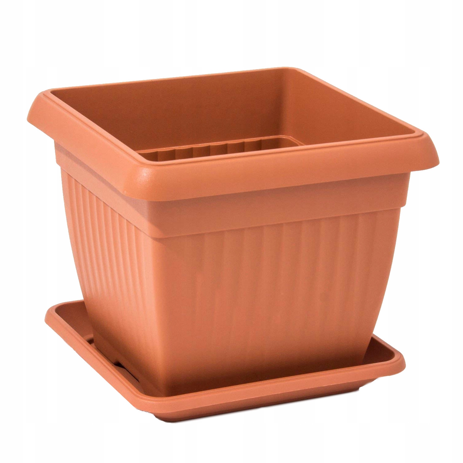 

Doniczka kwadratowa podstawka 24 cm Terakota