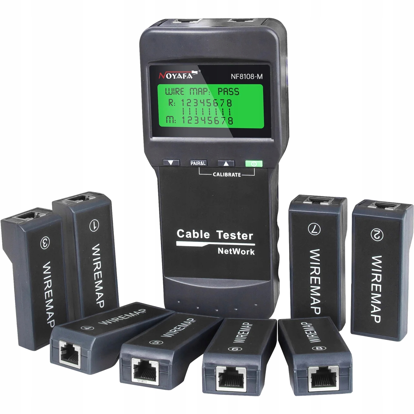 Noyafa NF-8108M Tester Lan Szukacz Par Przewodów RJ45 PoE 8 Terminatorów