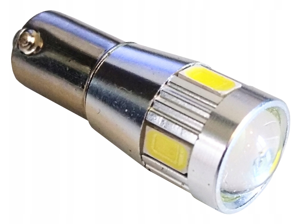 2SZT Led Can Bus 12V Bax9s 6xSMD Biały Asymetryczne Piny