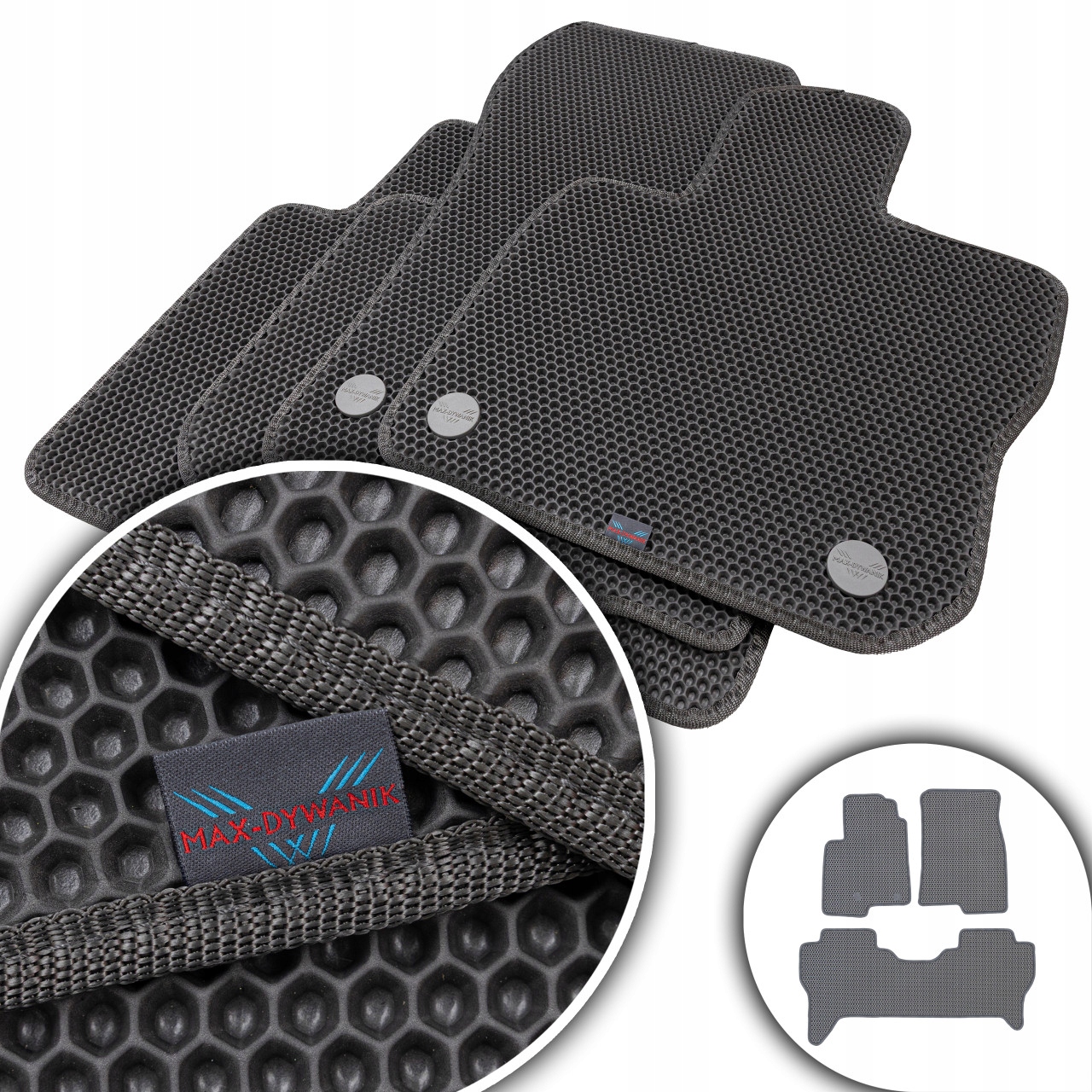 Pajero IV Long 5D 2006-2018 Koberce Eva Eternity Šedé Honey