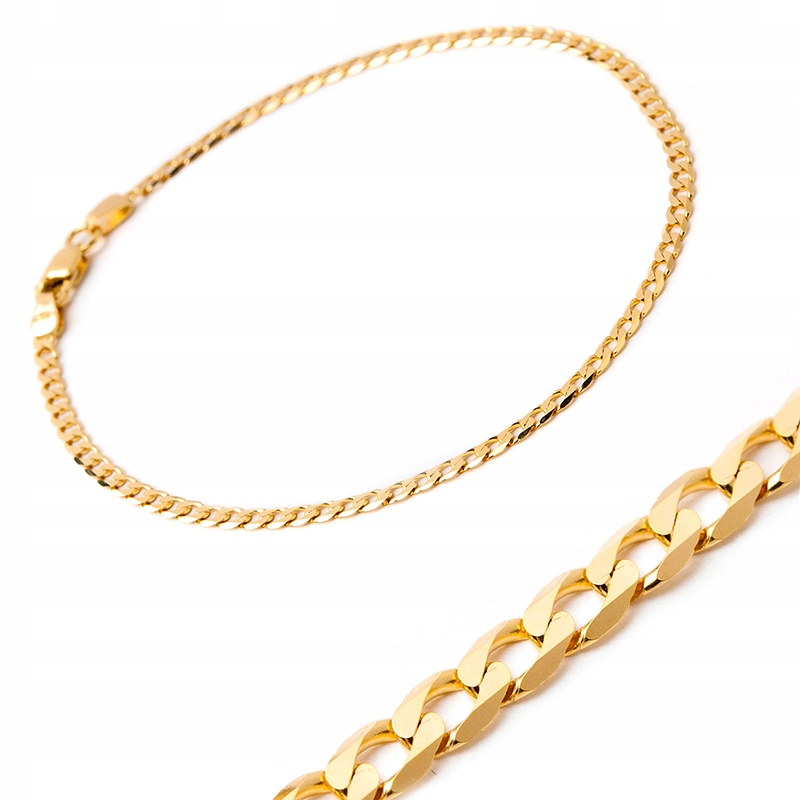 

Bransoletka Złota Damska Pancerka Pełna 2.4 MM 14K