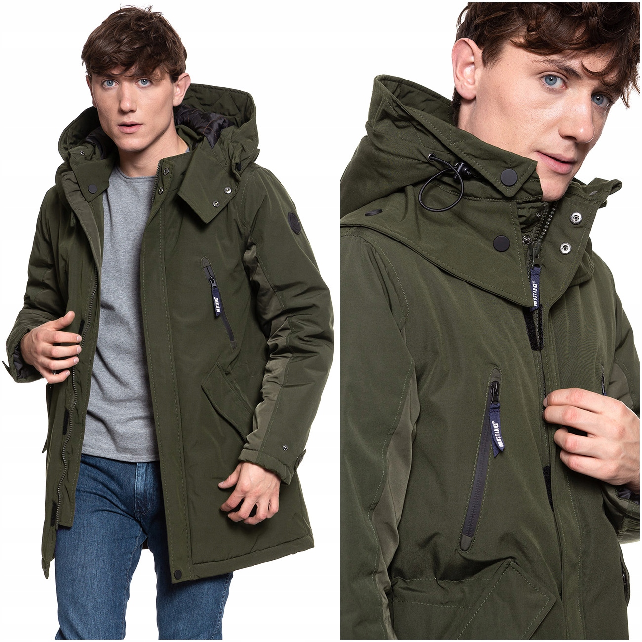 

Mustang Dietmar Męska Kurtka Zimowa Parka Kaptur L