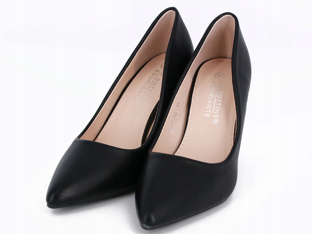 CZÓŁENKA DAMSKIE SKÓRZANE NA SŁUPKU BUTY CZARNE NA OBCASIE 38 Rozmiar 38